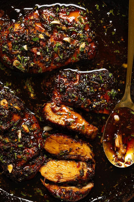Spicy Honey Chicken with Smoky Chipotle Harissa