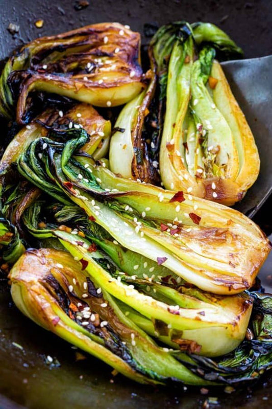 Truffle Harissa Bok Choy Stir-Fry