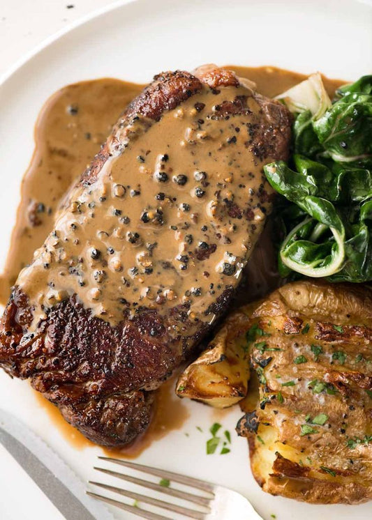 Steak with Smoky Chipotle Harissa Cream Sauce