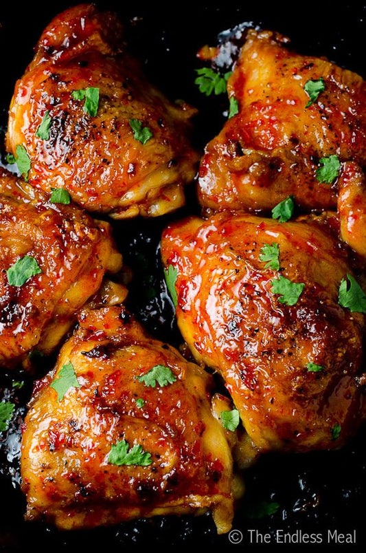 Sticky Harissa honey glazed chicken